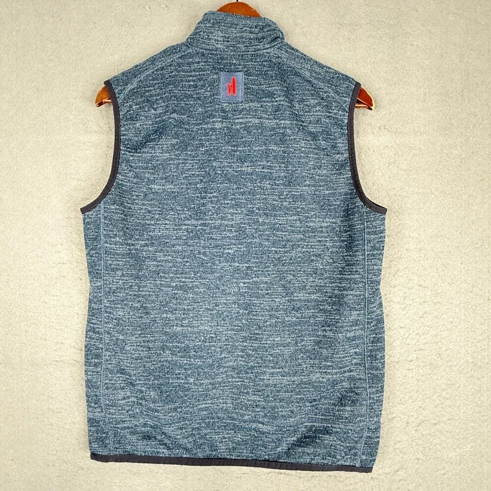 Johnnie O Vest Jacket Womens 14 Blue West Coast Prep Golf Full Zip Pocket Logo